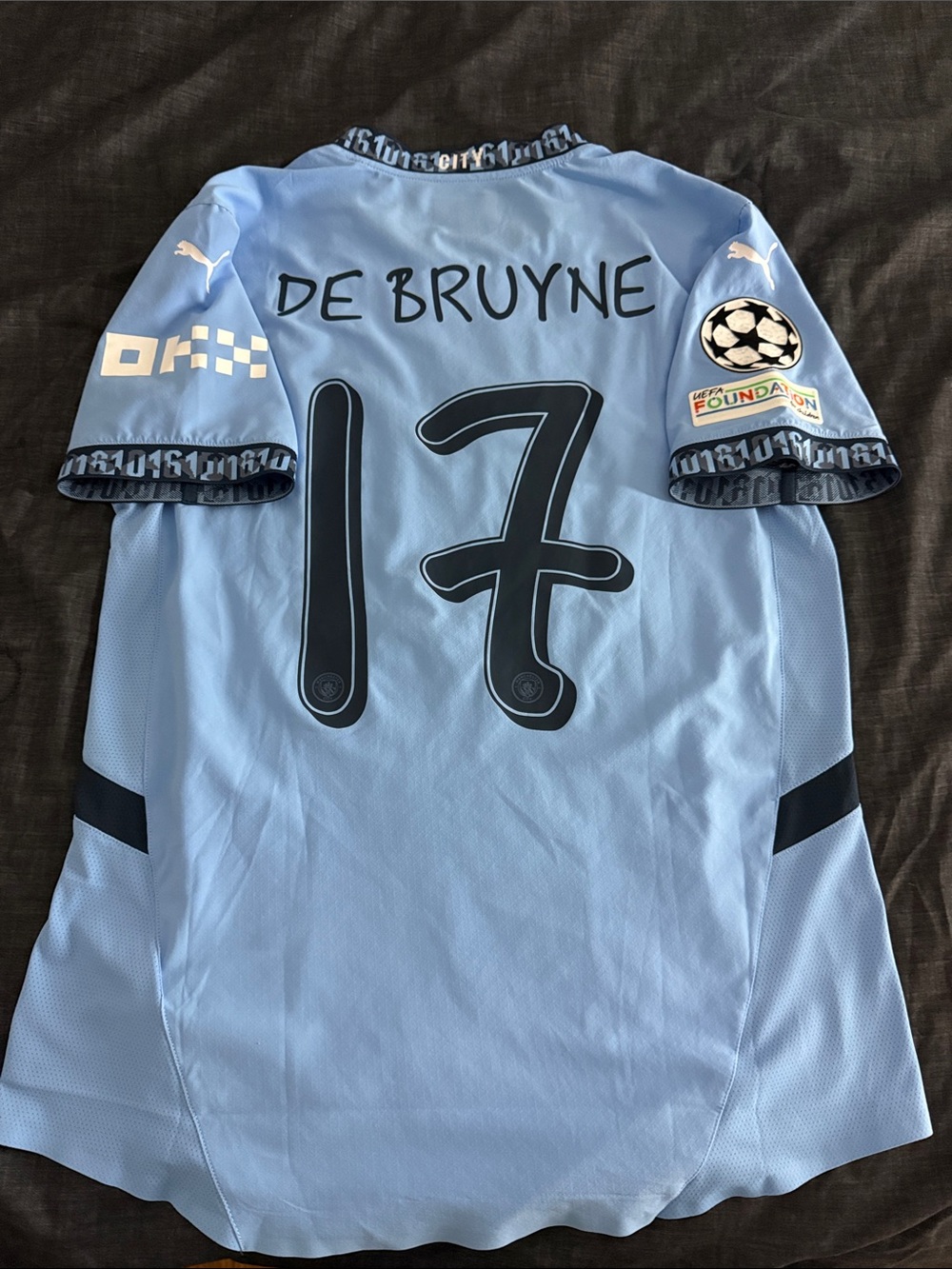 Manchester City #17 Kevin De Bruyne 2024-25 Puma UCL Home Player Edition Jersey